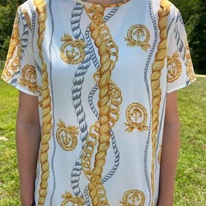 Vintage 80s Nautical Bobbie Brooks blouse